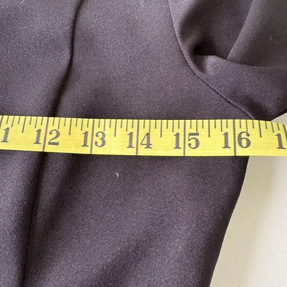 Runway Little Black Dress Size S Faux Leather Shoulders Goth Whimsy - Picture 9 of 10